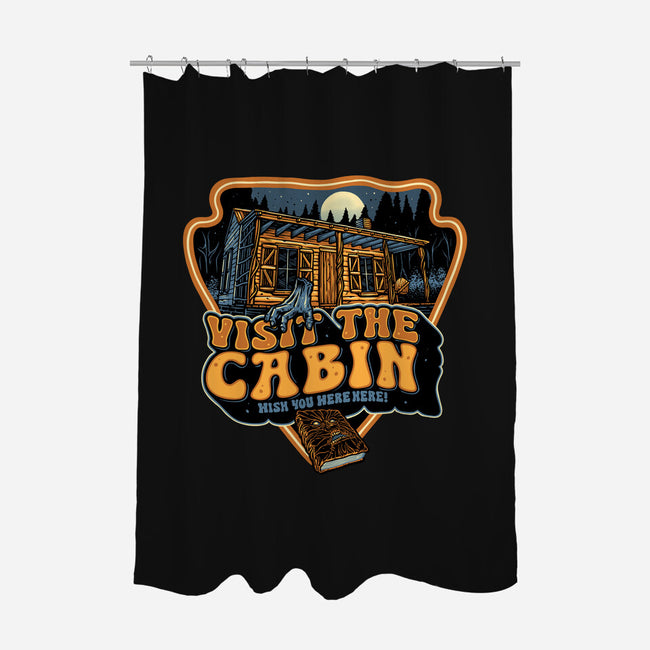 Visit The Cabin-None-Polyester-Shower Curtain-glitchygorilla