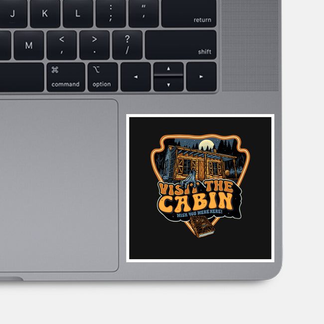 Visit The Cabin-None-Glossy-Sticker-glitchygorilla