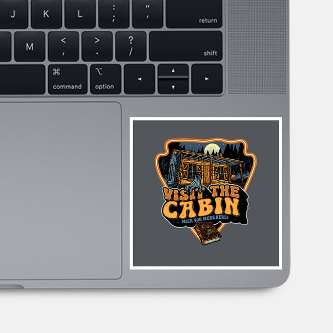 Visit The Cabin-None-Glossy-Sticker-glitchygorilla