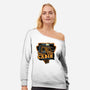 Visit The Cabin-Womens-Off Shoulder-Sweatshirt-glitchygorilla