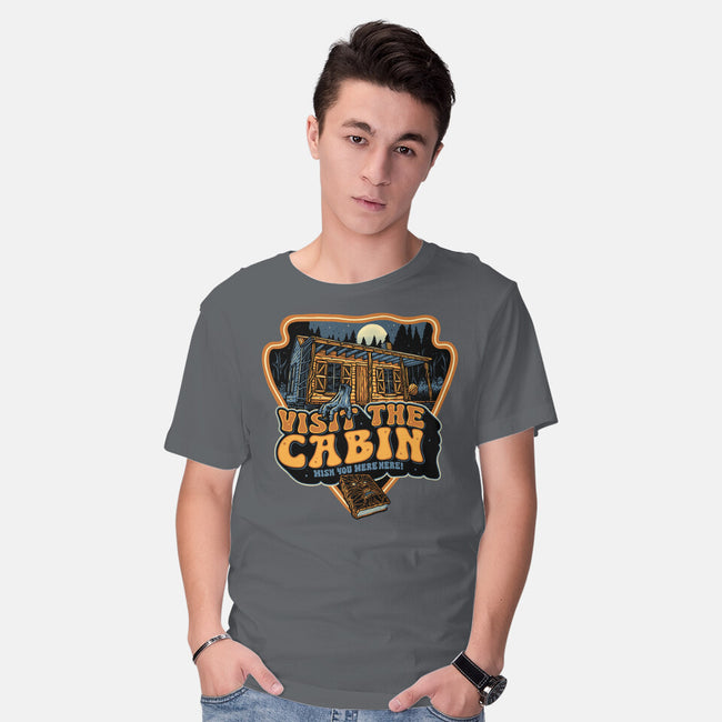 Visit The Cabin-Mens-Basic-Tee-glitchygorilla