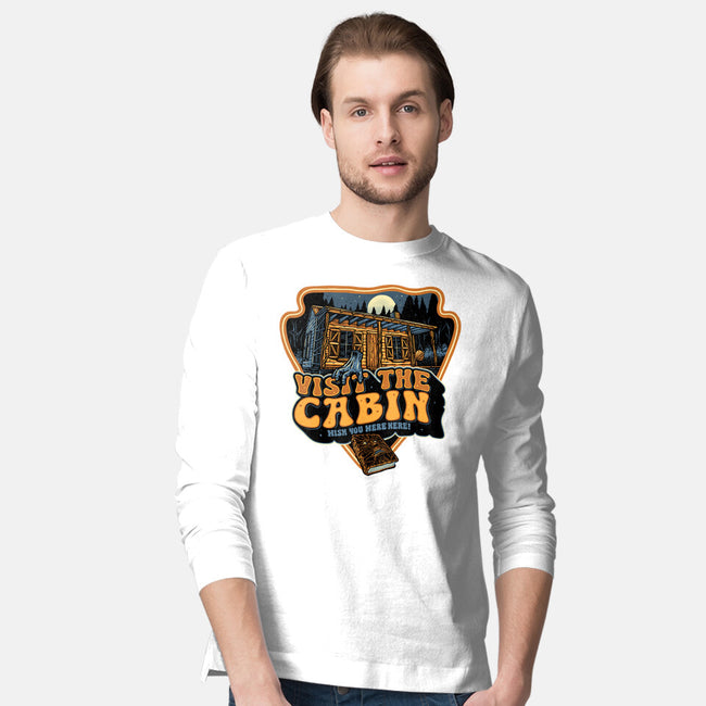 Visit The Cabin-Mens-Long Sleeved-Tee-glitchygorilla