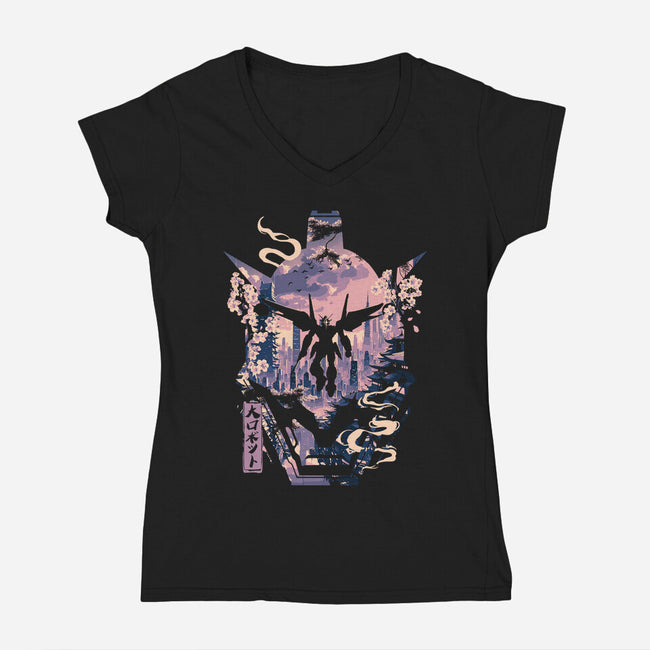 Mobile Suit-Womens-V-Neck-Tee-Arinesart