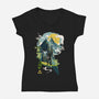 Ballad Of The Hero-Womens-V-Neck-Tee-Arinesart