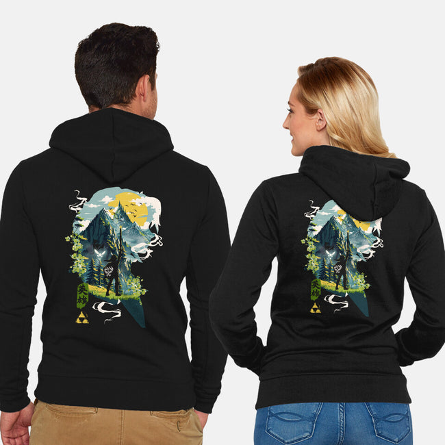 Ballad Of The Hero-Unisex-Zip-Up-Sweatshirt-Arinesart