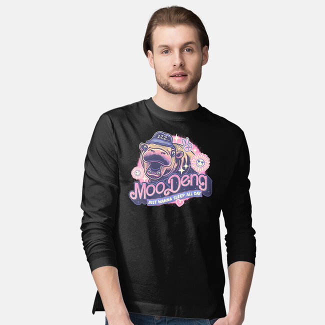 Just Wanna Sleep All Day-Mens-Long Sleeved-Tee-glitchygorilla