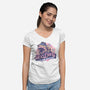 Just Wanna Sleep All Day-Womens-V-Neck-Tee-glitchygorilla