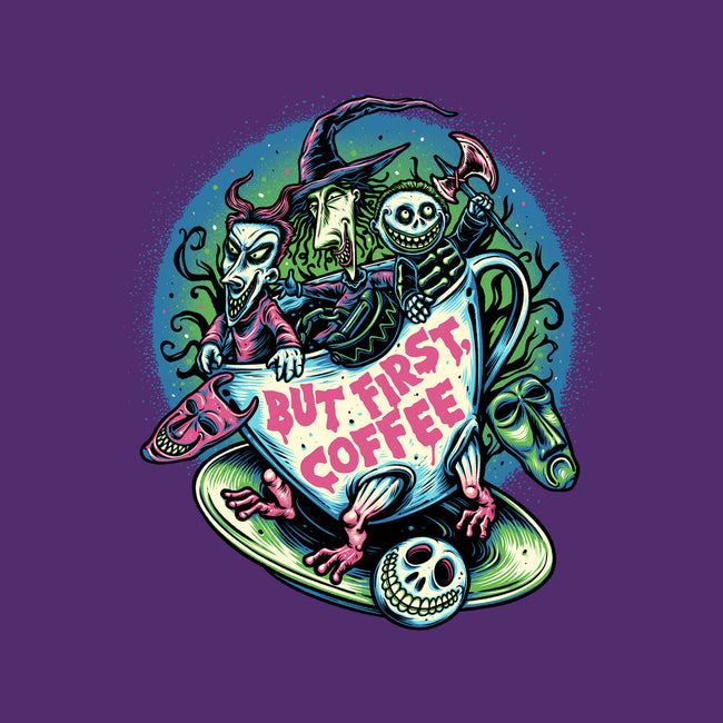 But First Coffee-Womens-Fitted-Tee-glitchygorilla