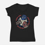 Time Benders-Womens-V-Neck-Tee-glitchygorilla