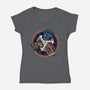 Time Benders-Womens-V-Neck-Tee-glitchygorilla