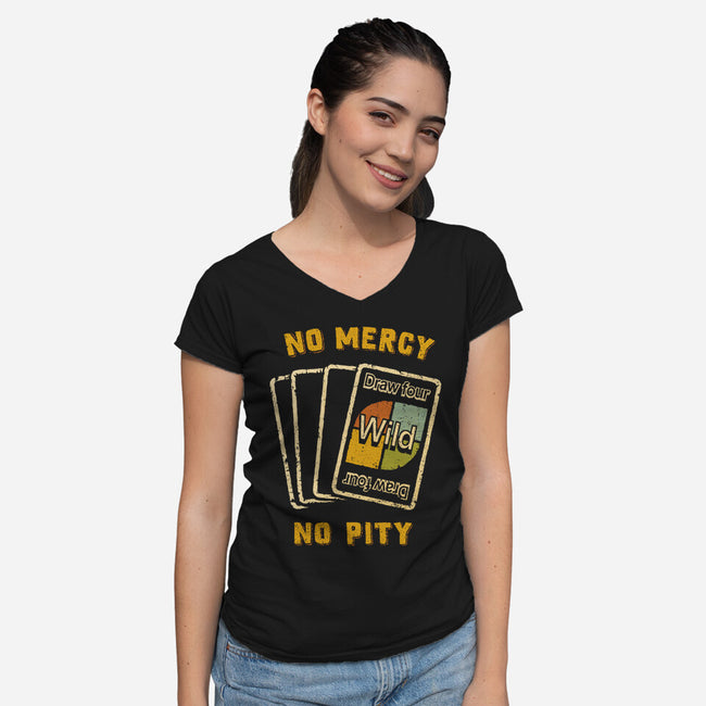 No Mercy No Pity-Womens-V-Neck-Tee-kg07