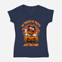 No Tricks Or Treats-Womens-V-Neck-Tee-rmatix