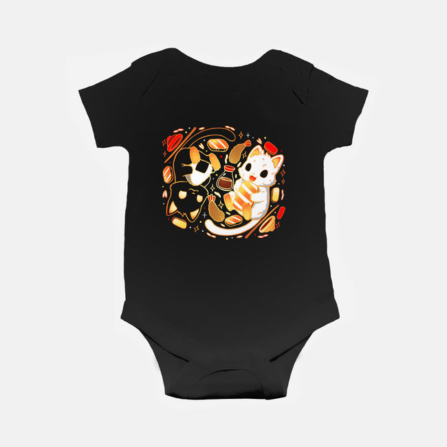 Sushi Japan Kittens-Baby-Basic-Onesie-Vallina84