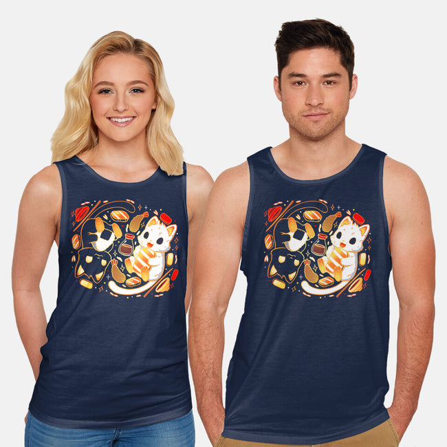 Sushi Japan Kittens-Unisex-Basic-Tank-Vallina84