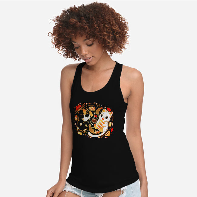 Sushi Japan Kittens-Womens-Racerback-Tank-Vallina84