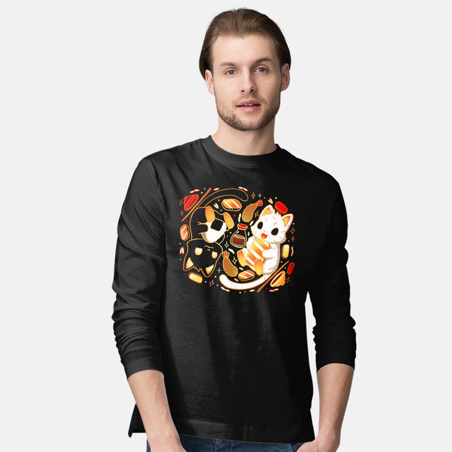 Sushi Japan Kittens-Mens-Long Sleeved-Tee-Vallina84