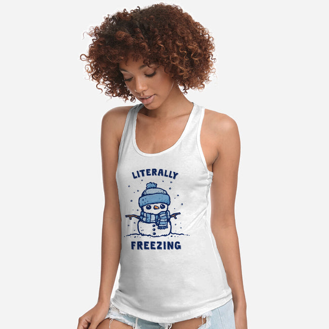 Literally Freezing-Womens-Racerback-Tank-kg07