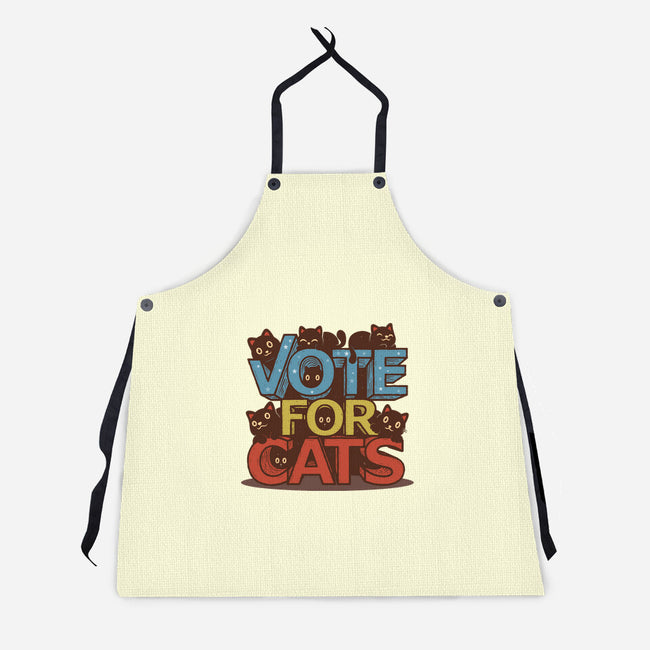 Vote For Cats-Unisex-Kitchen-Apron-erion_designs