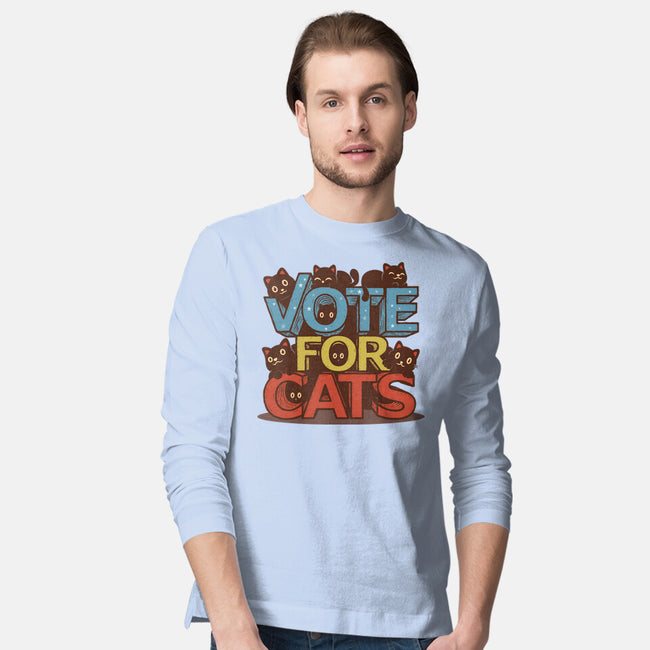 Vote For Cats-Mens-Long Sleeved-Tee-erion_designs