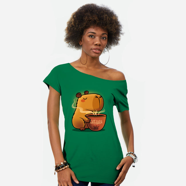 Cafe-bara-Womens-Off Shoulder-Tee-erion_designs