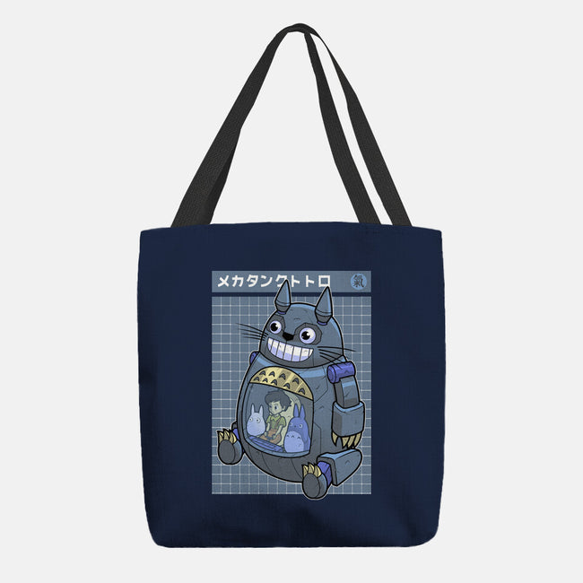 Mecha Tank Totoro-None-Basic Tote-Bag-Astrobot Invention