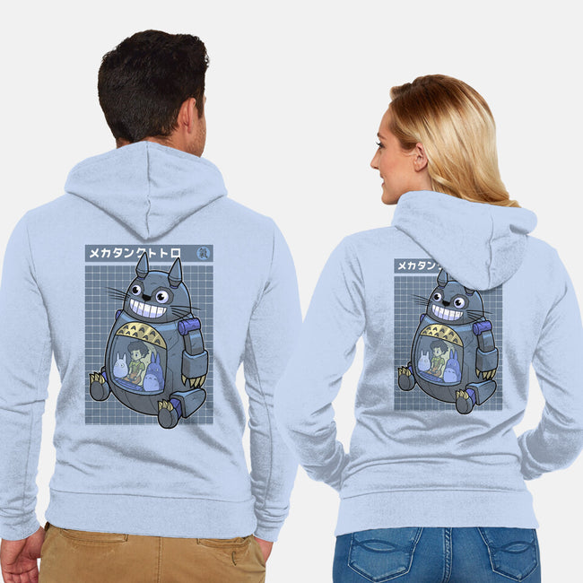 Mecha Tank Totoro-Unisex-Zip-Up-Sweatshirt-Astrobot Invention