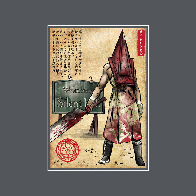 Pyramid Head Woodblock-Mens-Long Sleeved-Tee-DrMonekers