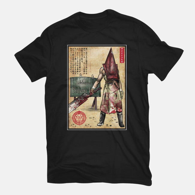 Pyramid Head Woodblock-Mens-Heavyweight-Tee-DrMonekers