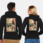 Pyramid Head Woodblock-Unisex-Zip-Up-Sweatshirt-DrMonekers