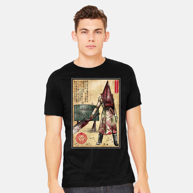 Pyramid Head Woodblock-Mens-Heavyweight-Tee-DrMonekers