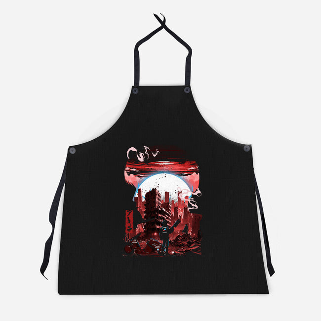 Neo-Tokyo Blues-Unisex-Kitchen-Apron-Arinesart