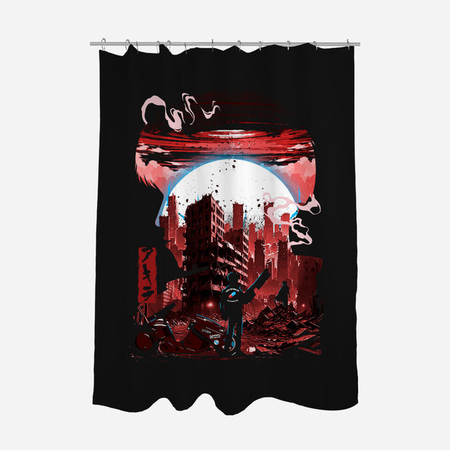 Neo-Tokyo Blues-None-Polyester-Shower Curtain-Arinesart