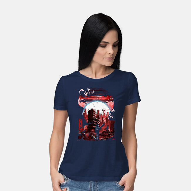 Neo-Tokyo Blues-Womens-Basic-Tee-Arinesart