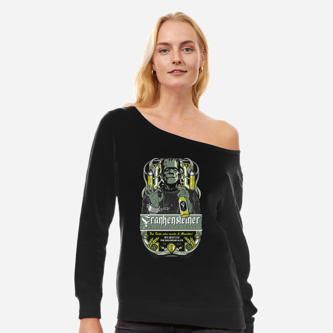 Frankensteiner-Womens-Off Shoulder-Sweatshirt-Arinesart