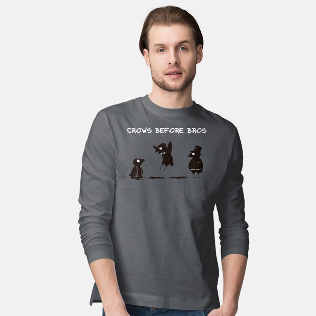 Crows Before Bros-Mens-Long Sleeved-Tee-Mattania