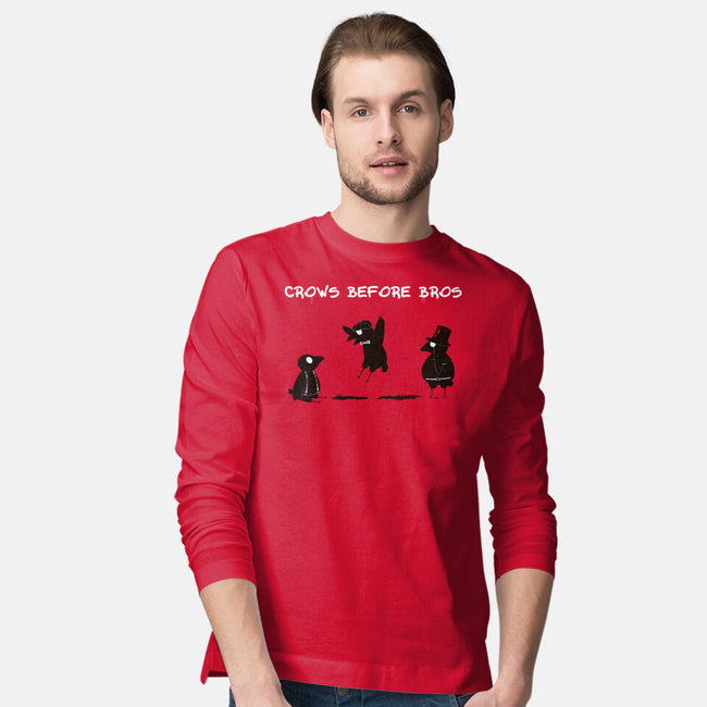 Crows Before Bros-Mens-Long Sleeved-Tee-Mattania