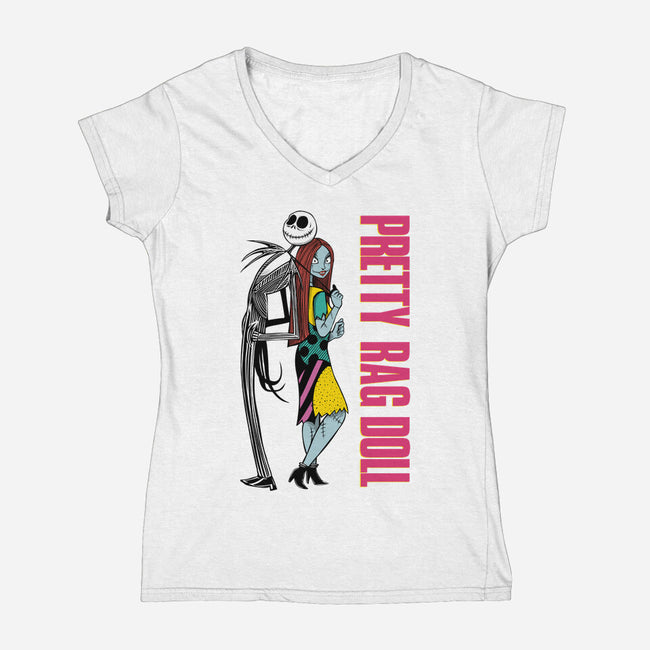 Pretty Couple-Womens-V-Neck-Tee-joerawks