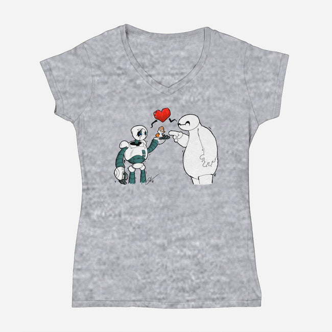 Wild Hero 6-Womens-V-Neck-Tee-PGDesigns