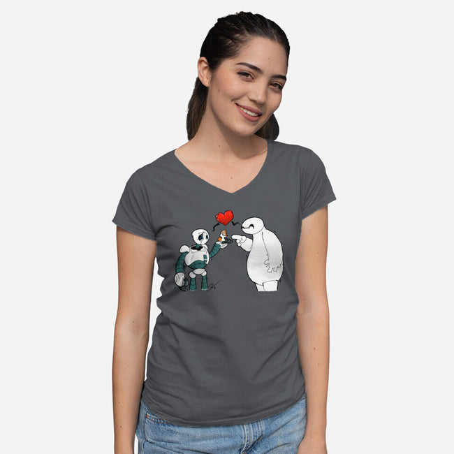 Wild Hero 6-Womens-V-Neck-Tee-PGDesigns