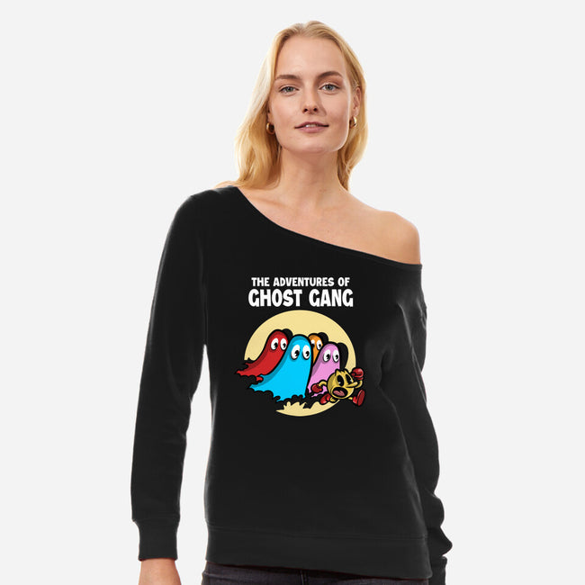 The Adventures Of Ghost Gang-Womens-Off Shoulder-Sweatshirt-zascanauta