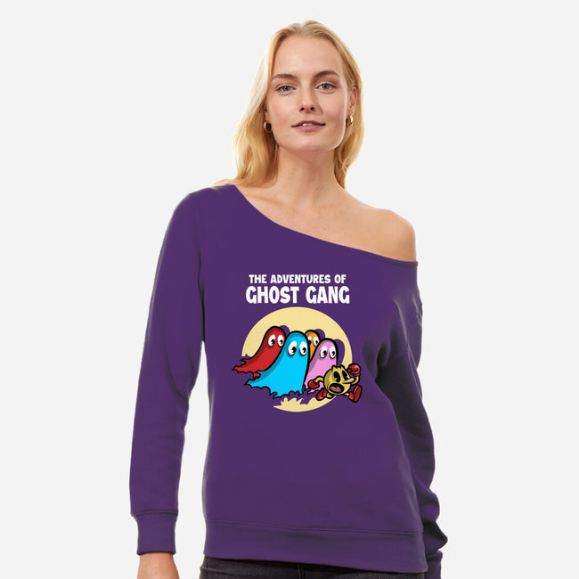 The Adventures Of Ghost Gang-Womens-Off Shoulder-Sweatshirt-zascanauta