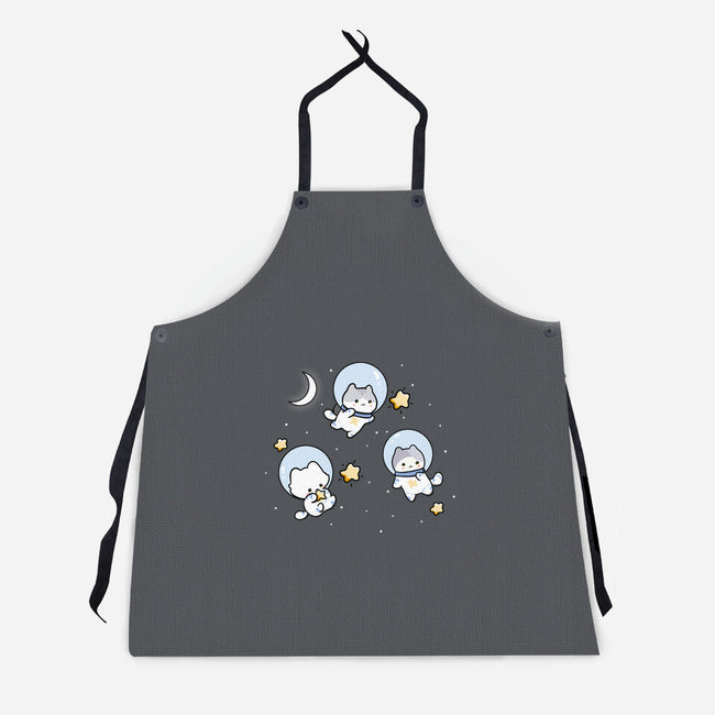 Astro Cats-Unisex-Kitchen-Apron-MaxoArt