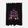 Pumpkin Haunted House-None-Polyester-Shower Curtain-worlddominationforcats