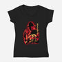 Attack Of Krueger-Womens-V-Neck-Tee-hypertwenty