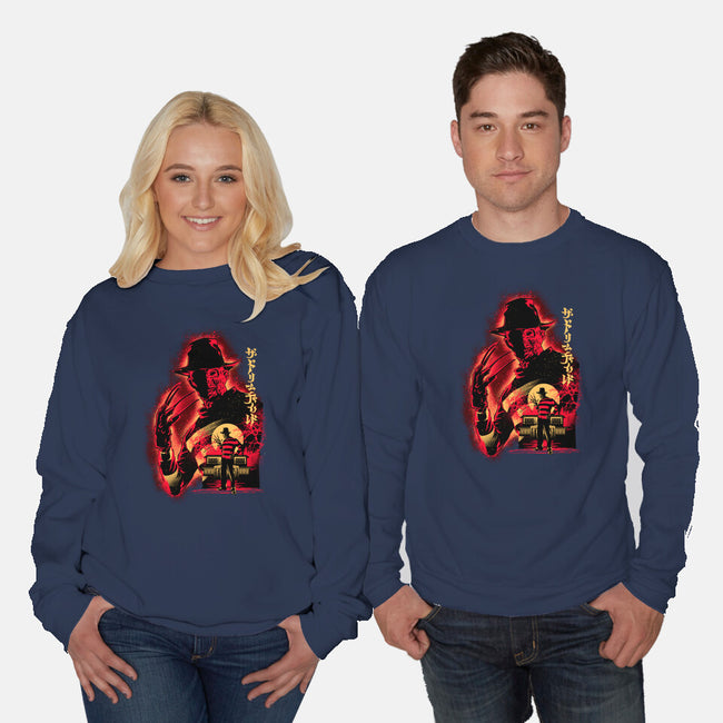 Attack Of Krueger-Unisex-Crew Neck-Sweatshirt-hypertwenty