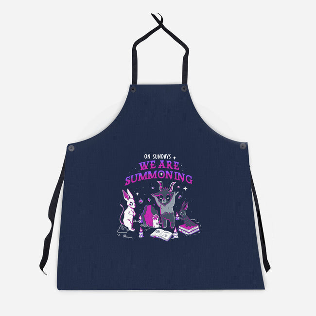 Summoning On Sundays-Unisex-Kitchen-Apron-yumie