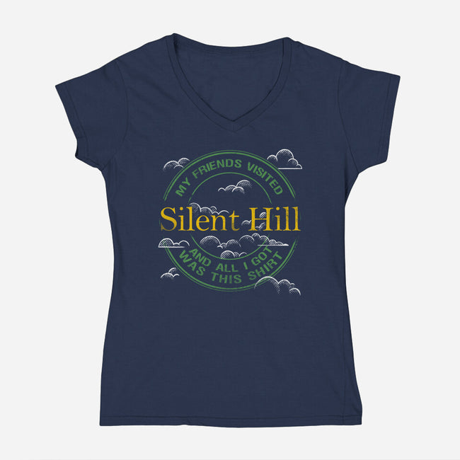 Silent Hill Souvenir-Womens-V-Neck-Tee-estudiofitas