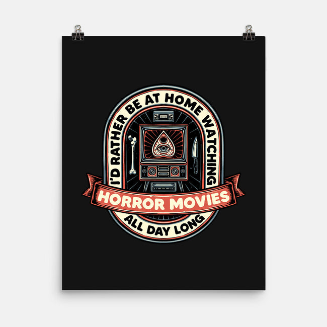 Horror Movies All Day-None-Matte-Poster-glitchygorilla