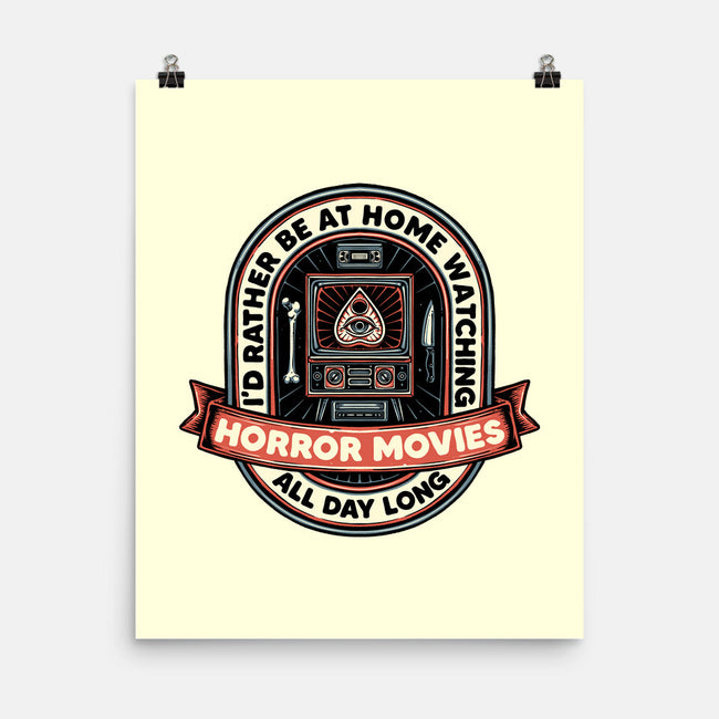 Horror Movies All Day-None-Matte-Poster-glitchygorilla