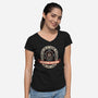 Horror Movies All Day-Womens-V-Neck-Tee-glitchygorilla